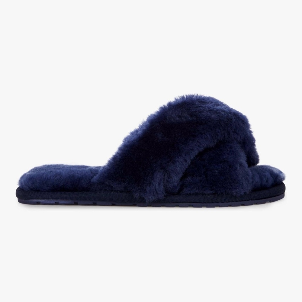Emu Midnight Blue Plush Slippers